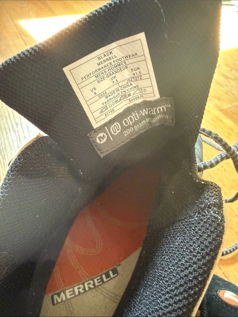 Merrell Men's Black and Gray Trail Waterproof Hiking Boots